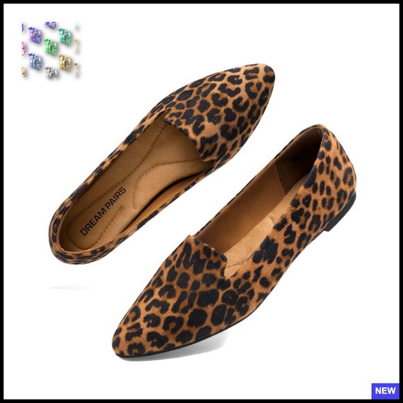 Pointed Toe Slip-On Flats Elegant Business Casual Office Work Shoes Comfortable